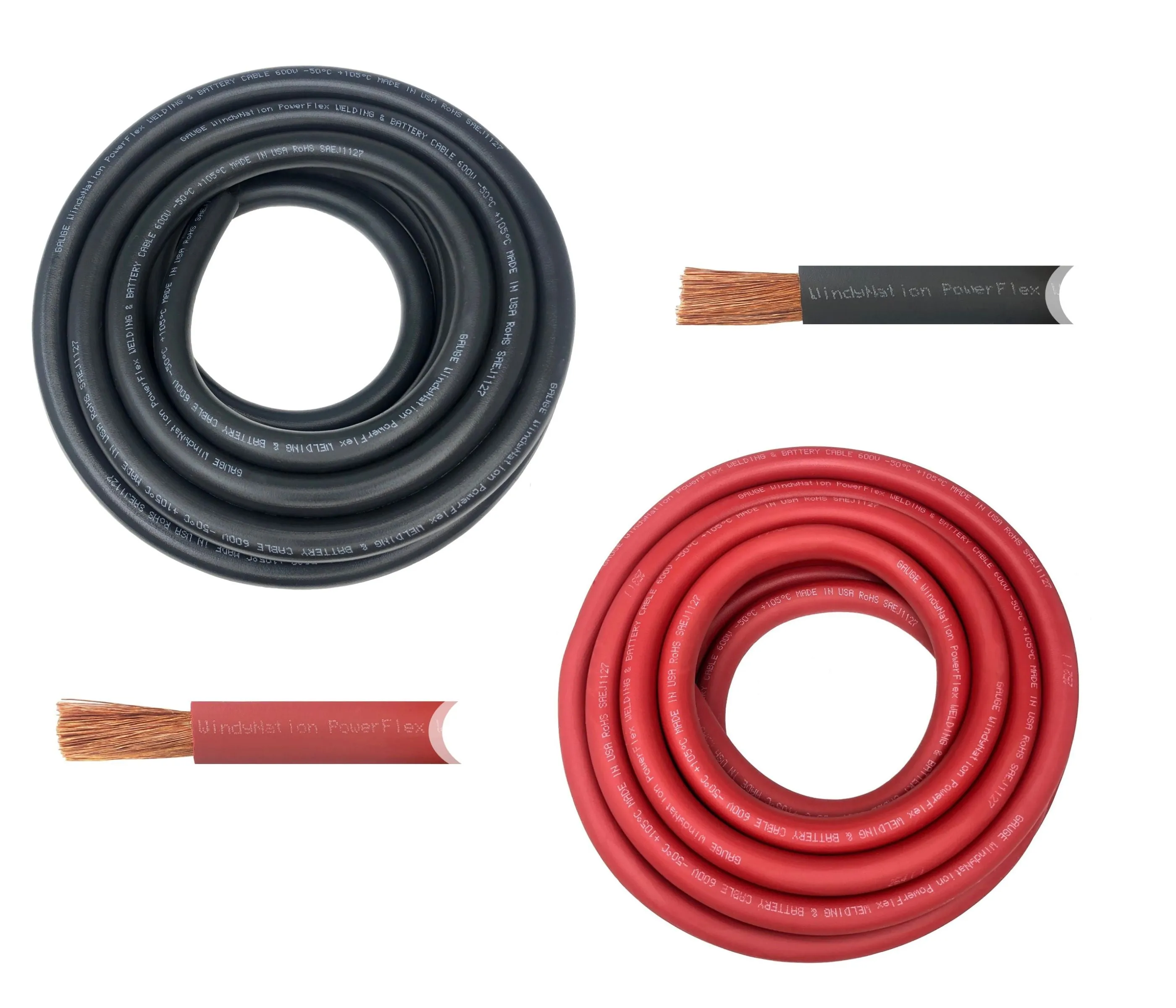 2/0 Gauge  Pure Copper Ultra Flexible Welding & Battery Cable