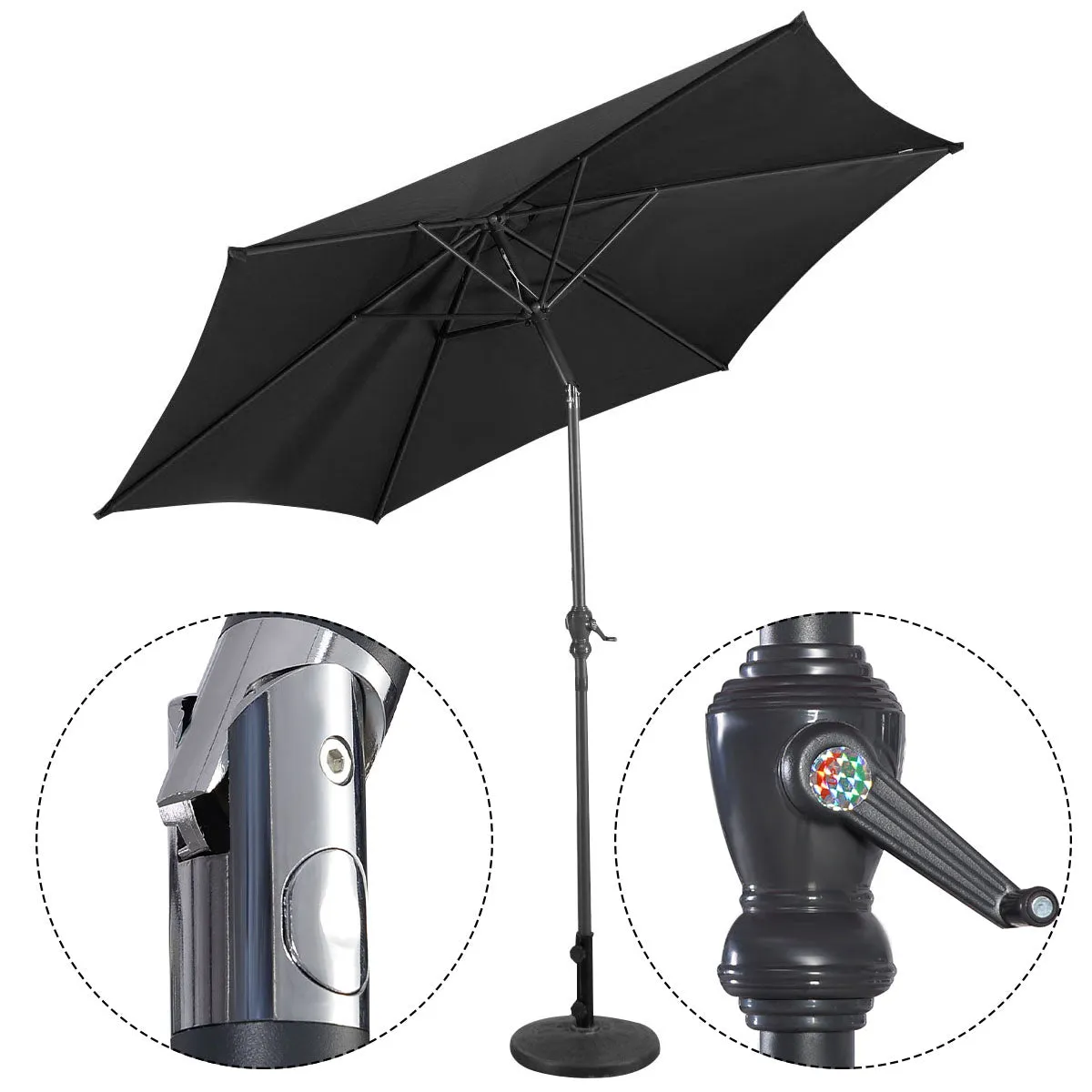 2.7m Garden Parasol with Crank