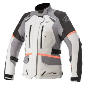 Alpinestars Stella Andes V3 Drystar Jacket Ice Grey DK Grey Black & Coral