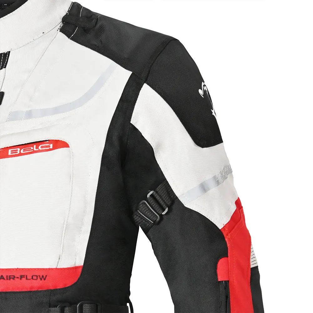 Bela Transformer Motorcycle Touring Jacket White Black Red