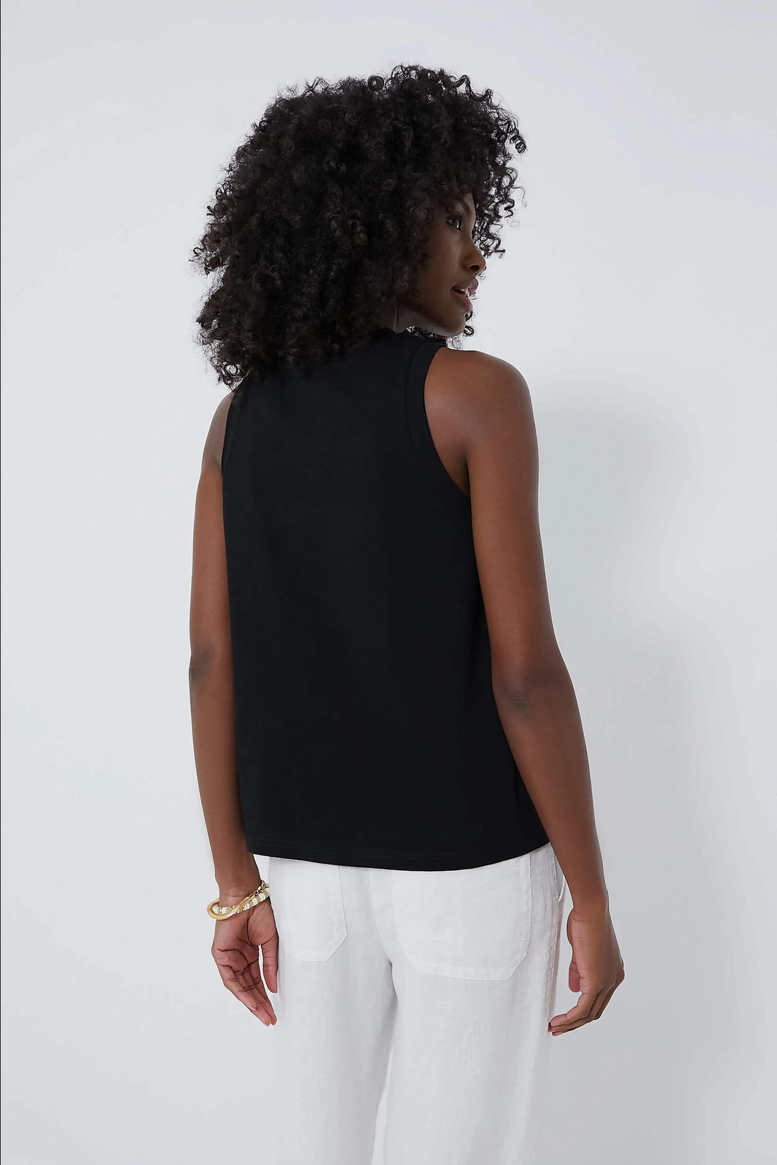 Black Anthos Cotton Tank