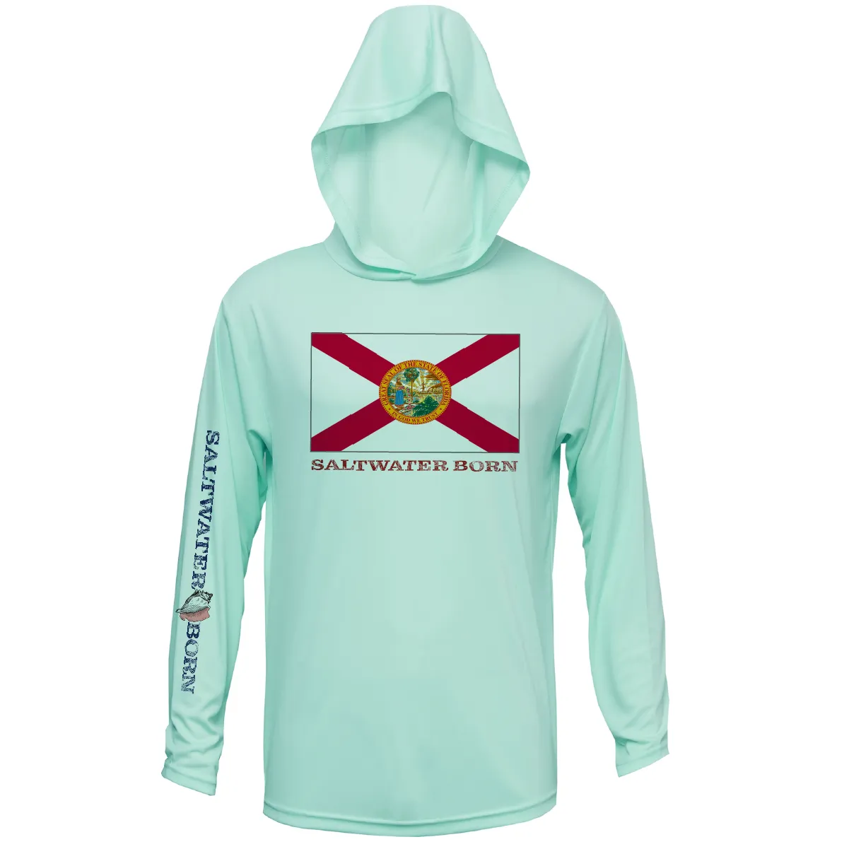 Florida Flag Long Sleeve UPF 50  Dry-Fit Hoodie