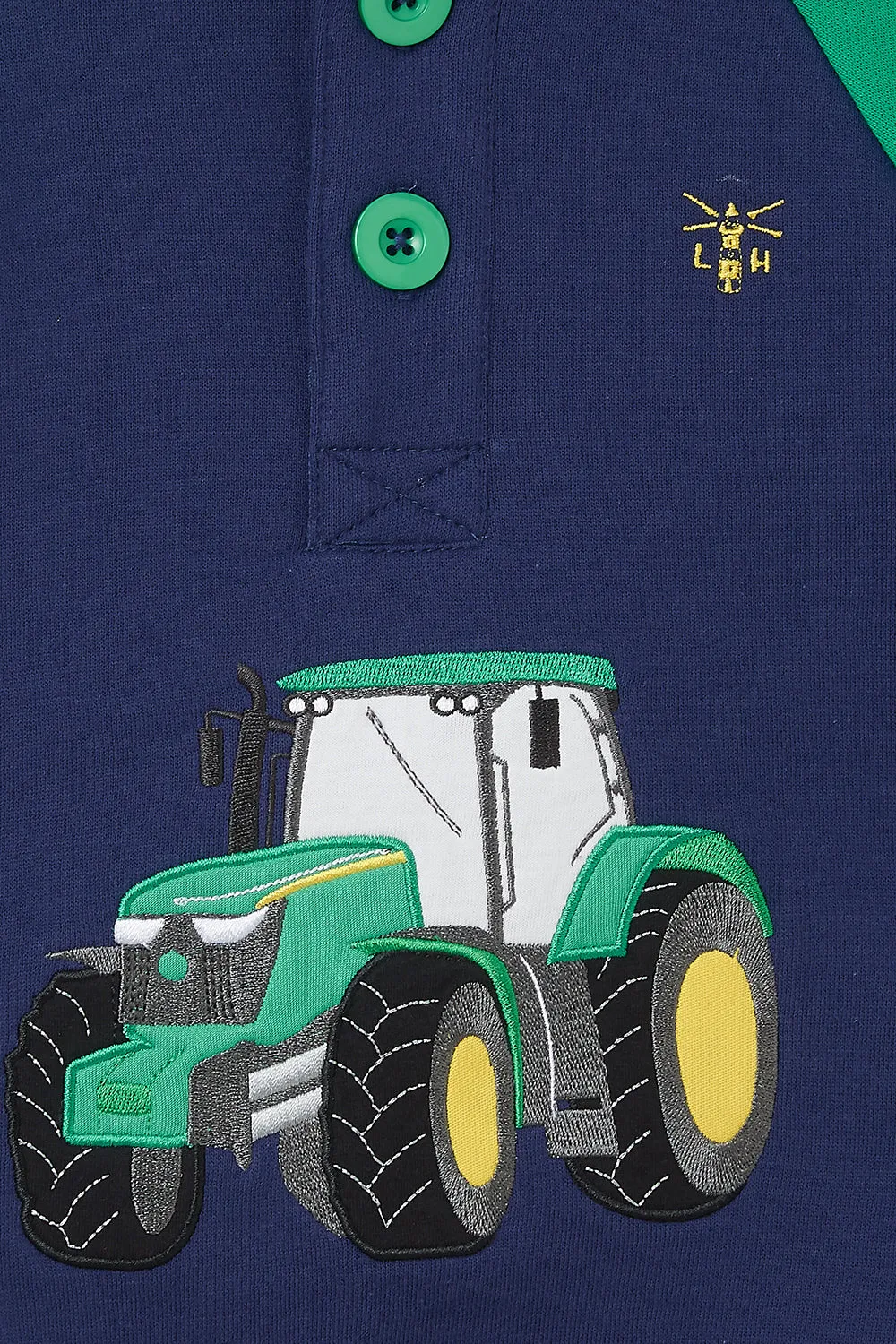 Jack Hoodie - Green Tractor Applique