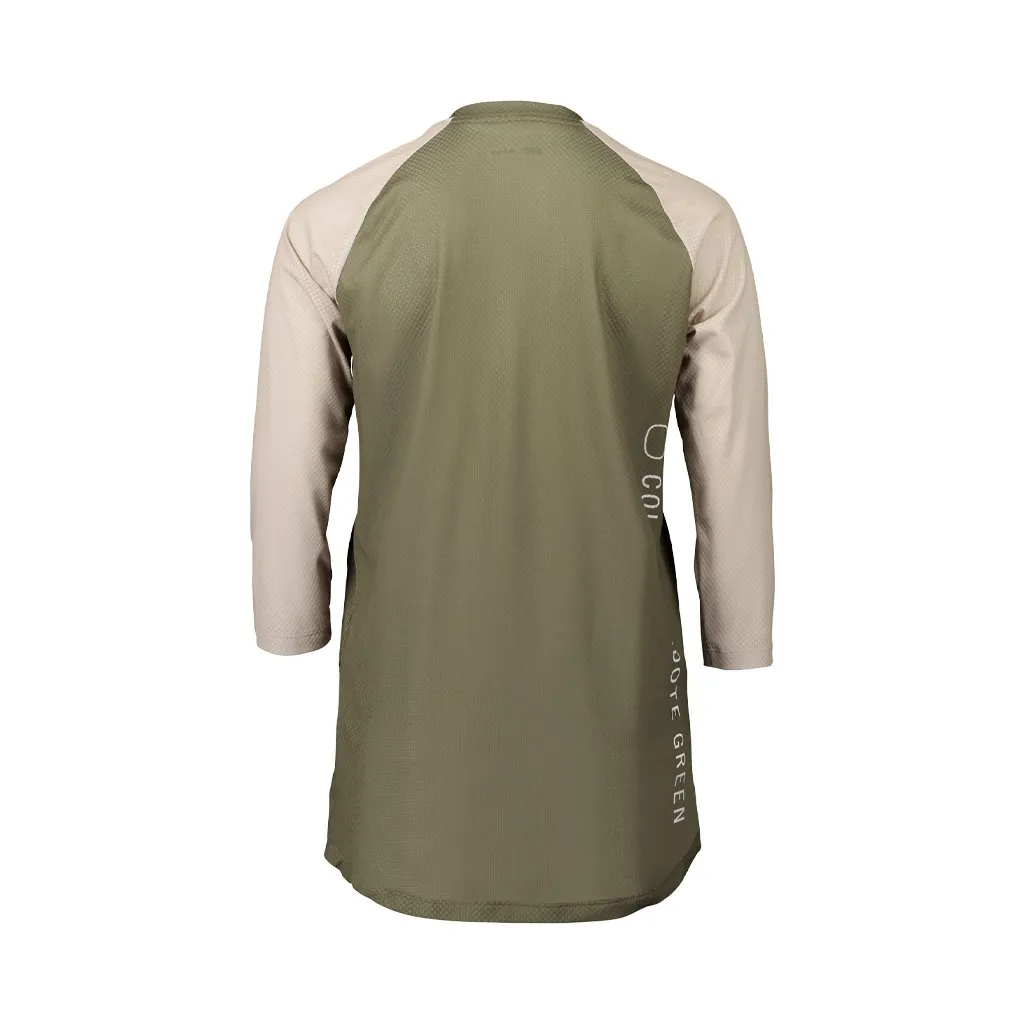 Jersey POC Womens MTB Pure 3/4 - Epidote Green/Light Sandstone Beige