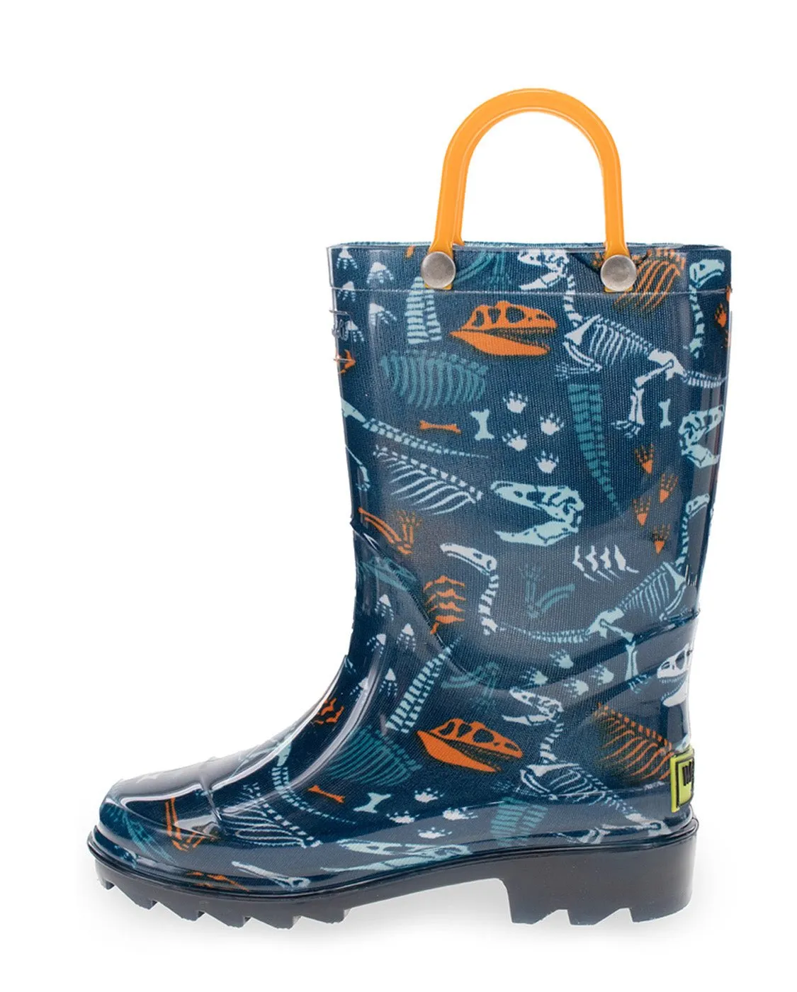 Kids Fossilized Lighted Rain Boot - Navy