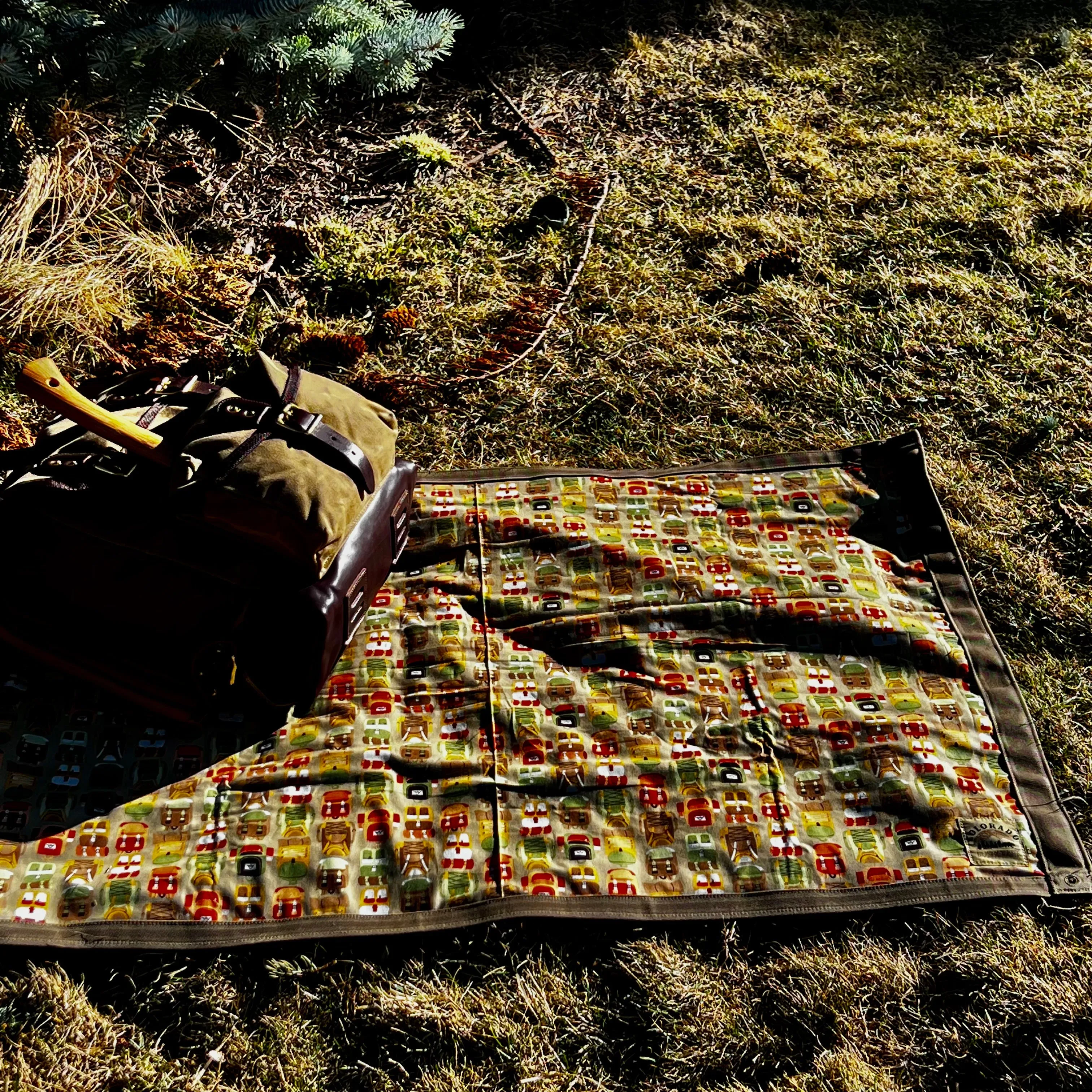 Large Heavyweight Waxed Canvas and Backpacks Waxed Cotton Lined Bushcraft Ground Cloth