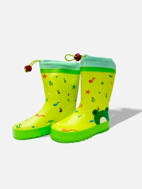 Little Surprise Box Happy Frog  Flexible Rubber Rain Gumboots for Toddlers and Kids