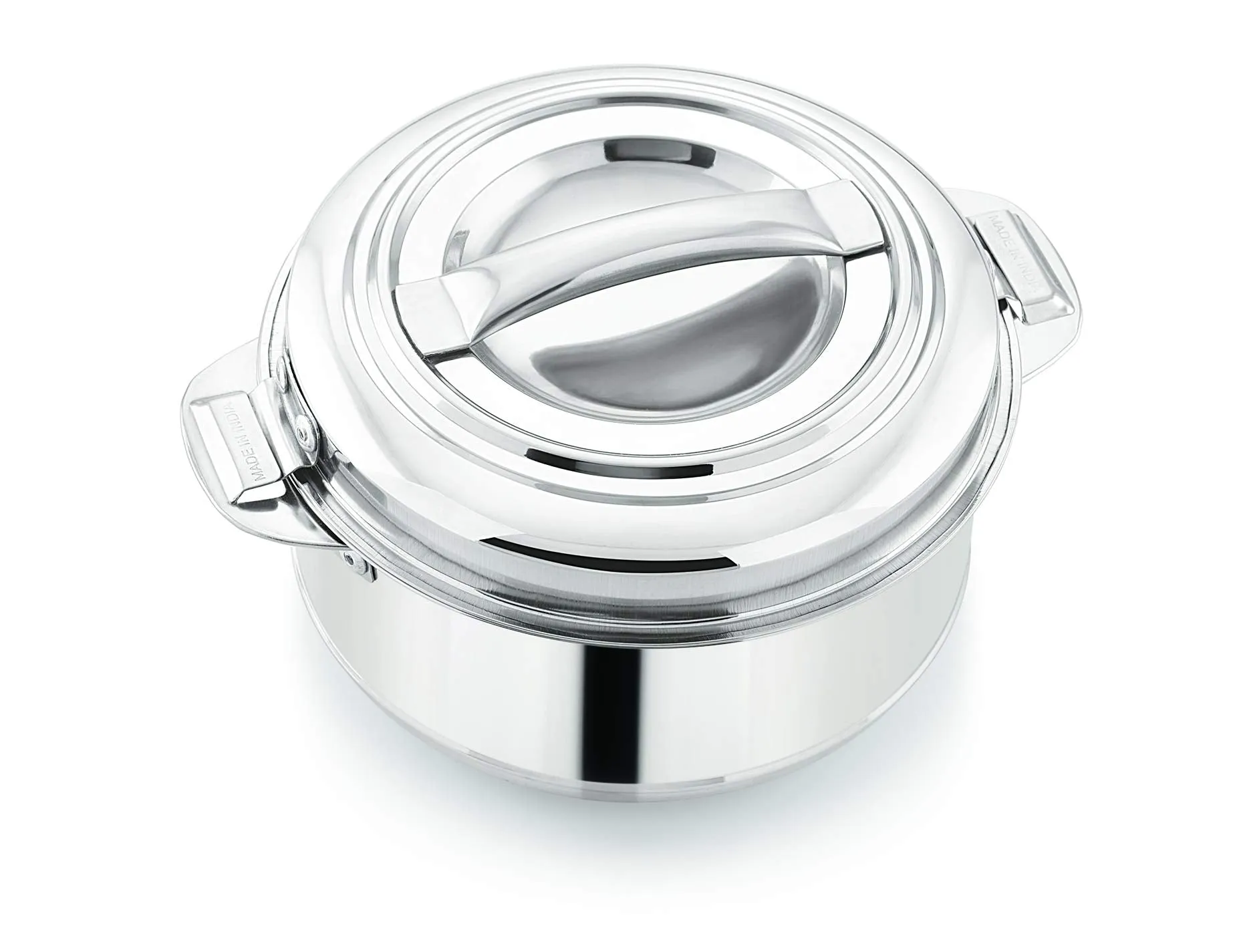 Magnus Rio Stainless Steel Casserole with Stainless Steel Lid - Set of 2 (1000 ml   3000 ml)