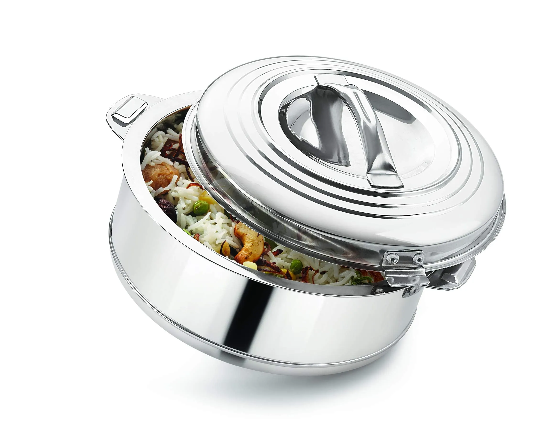 Magnus Rio Stainless Steel Casserole with Stainless Steel Lid - Set of 2 (1000 ml   3000 ml)