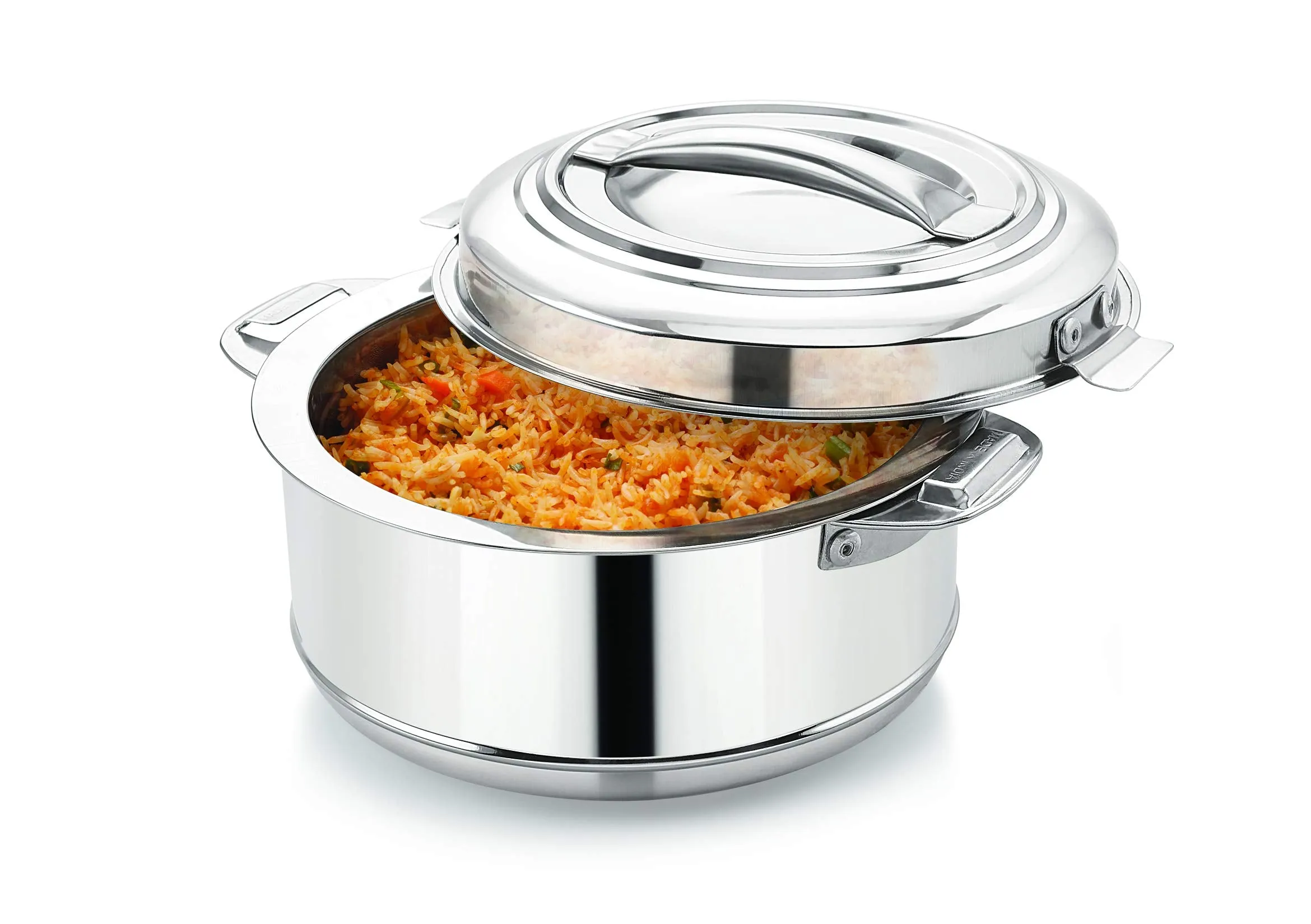 Magnus Rio Stainless Steel Casserole with Stainless Steel Lid - Set of 2 (1000 ml   3000 ml)