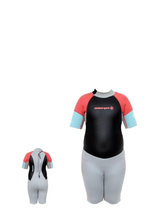 Ocean Pro Nippa 3mm Kids Shortie Wetsuit (Girls)