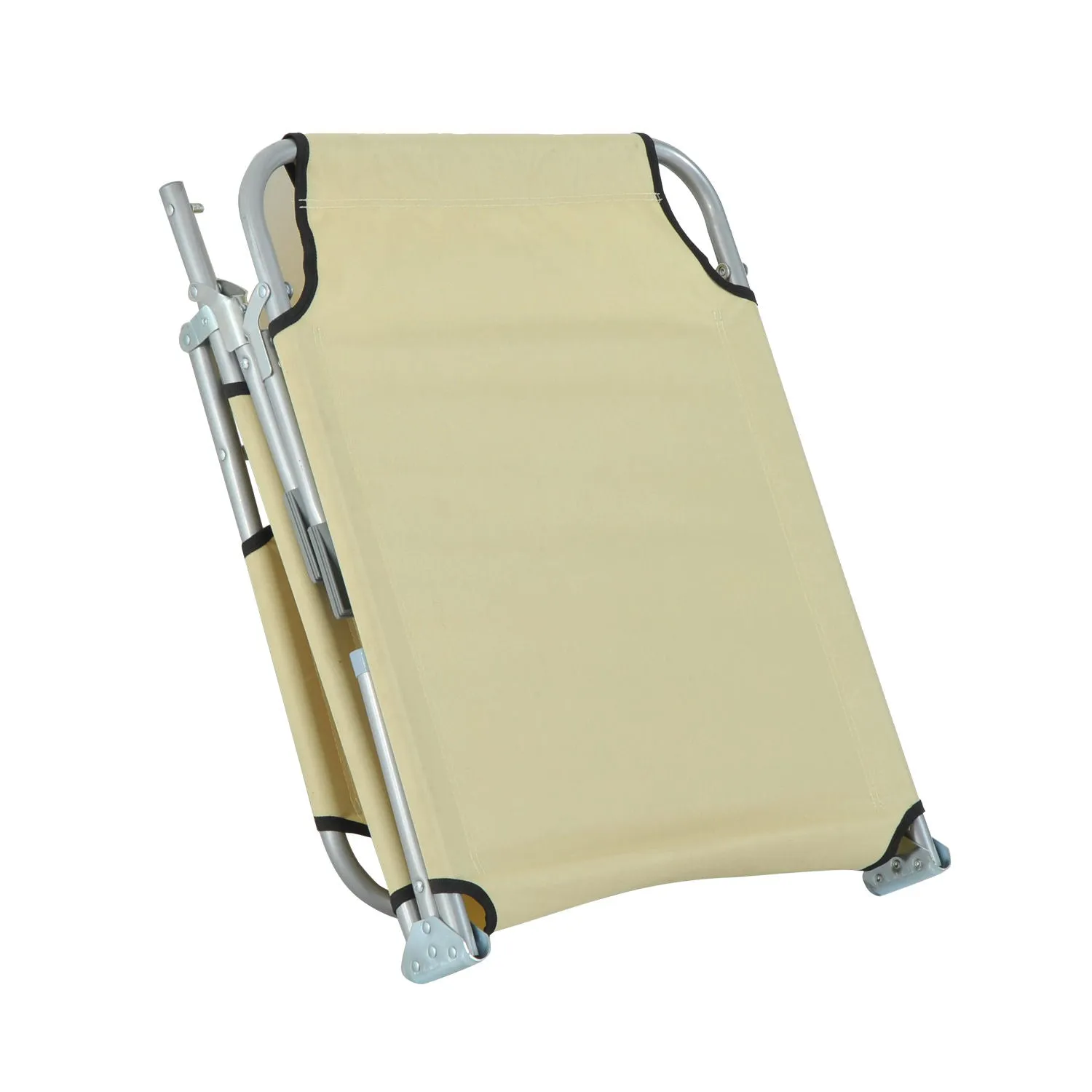 Portable Adjustable Lounger,Oxford Cloth-Beige