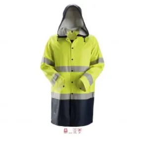 Snickers&#x20;8261&#x20;ProtecWork,&#x20;Rain&#x20;Jacket&#x20;PU,&#x20;Class&#x20;3&#x20;-&#x20;High&#x20;Vis&#x20;Yellow&#x20;&#x2F;&#x20;Navy