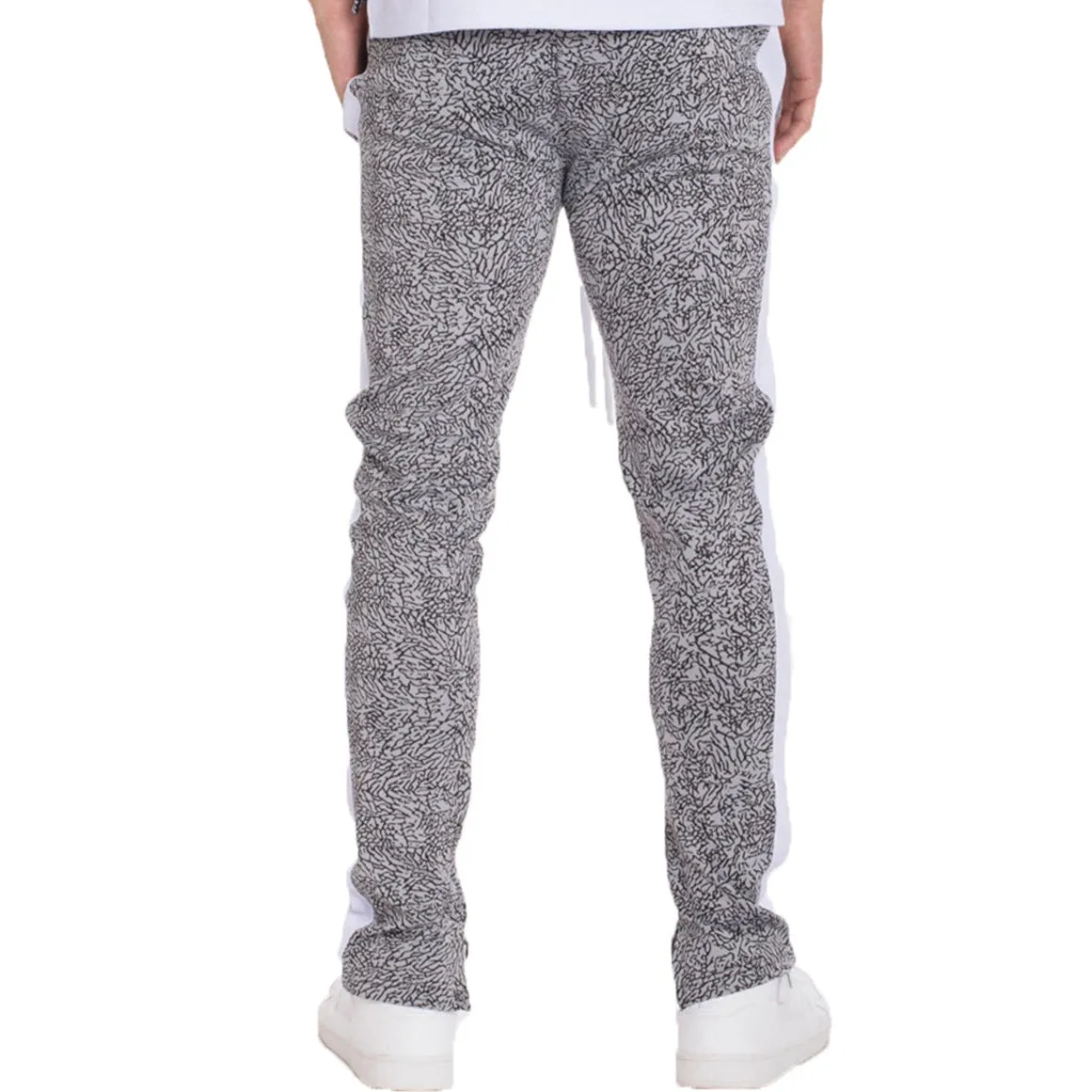 White Elephant Print Track Pants